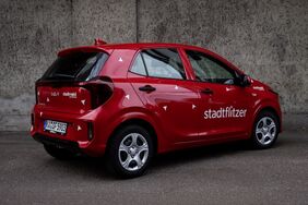 KIA Picanto stadtflitzer Ansicht Kofferraum und Beifahrerseite