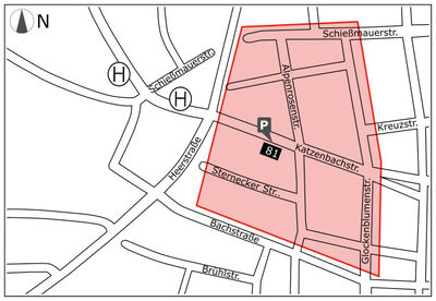 Station Katzenbach-/ Alpenrosenstr. (Quartier) Station Katzenbach-/ Alpenrosenstr. (Quartier)